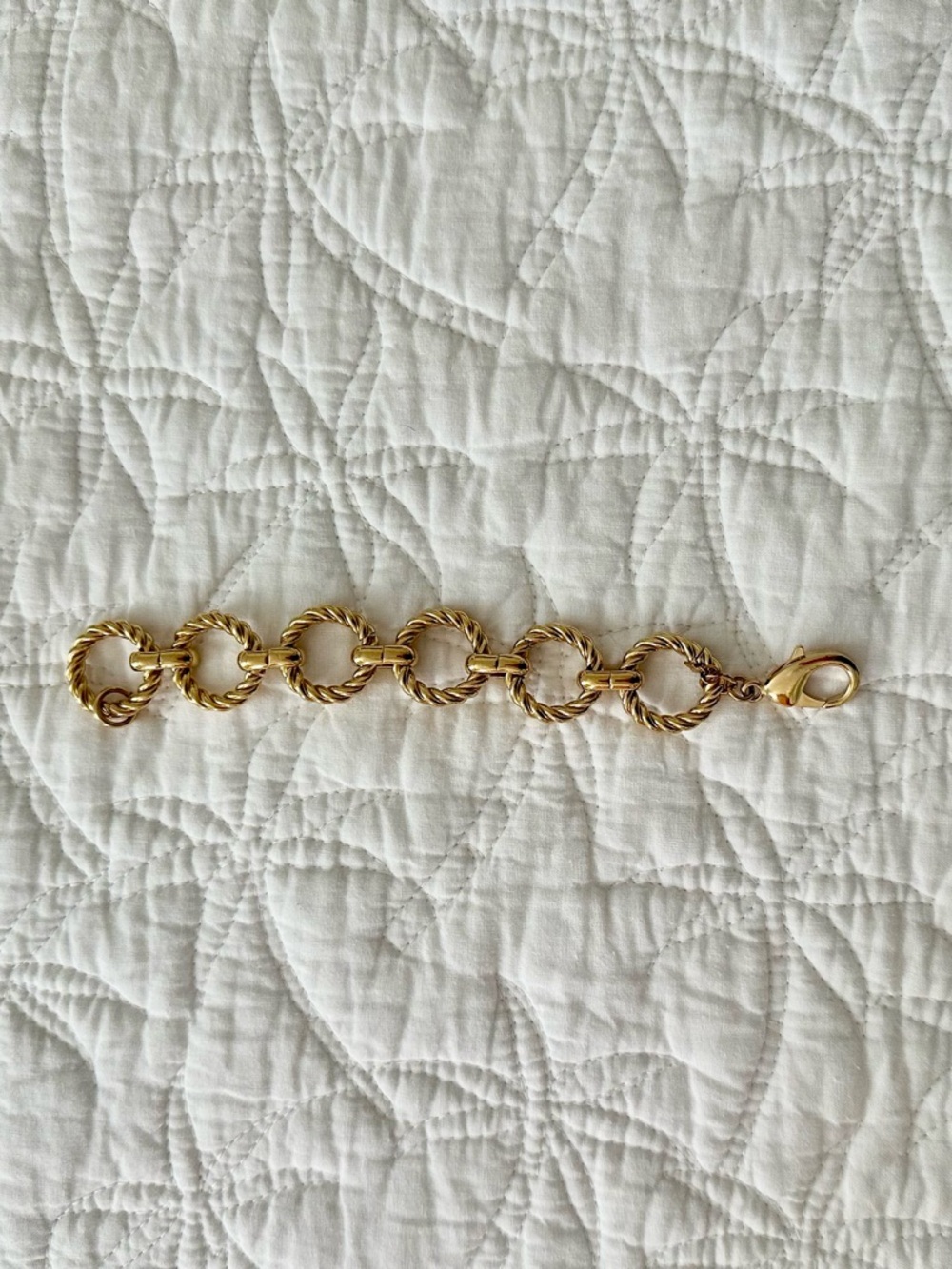 Christina V. Gold Twisted Circle Chain Bracelet - Picture 3 of 6